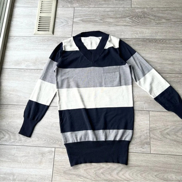 Ragno Y2K Pure Wool V  Neck Pullover Sweater Mini Dress Made in Italy - Picture 4 of 15